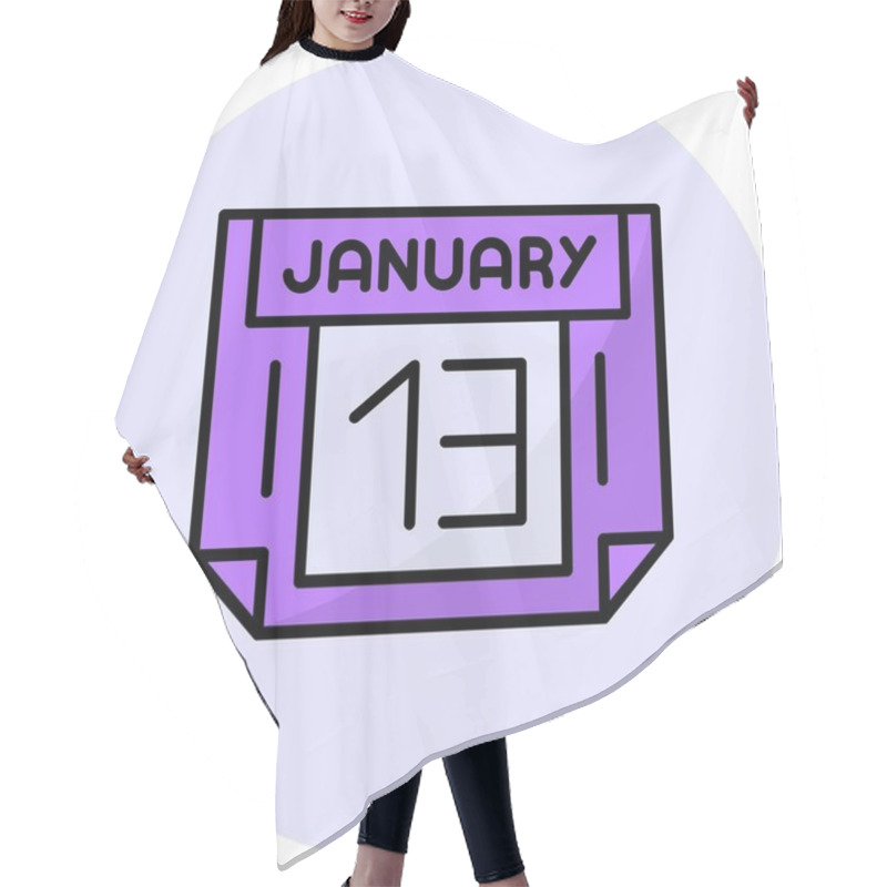 Personality  13 January Web Icon, Simple Vector Illustration Hair Cutting Cape