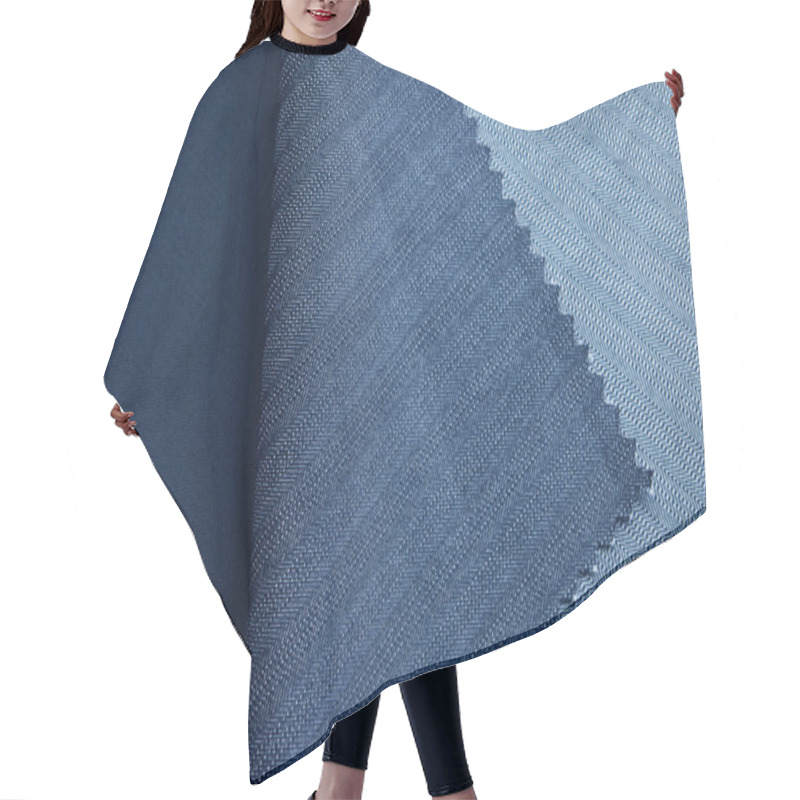 Personality  Blue Polyester Textile Hair Cutting Cape