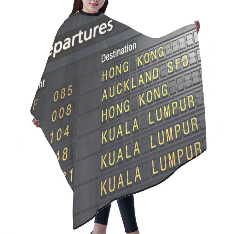 Personality  Airport Departure Board Hair Cutting Cape