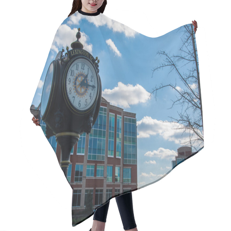 Personality  Lexington South Carolina Main Street Town Clock Buildings Center Hair Cutting Cape