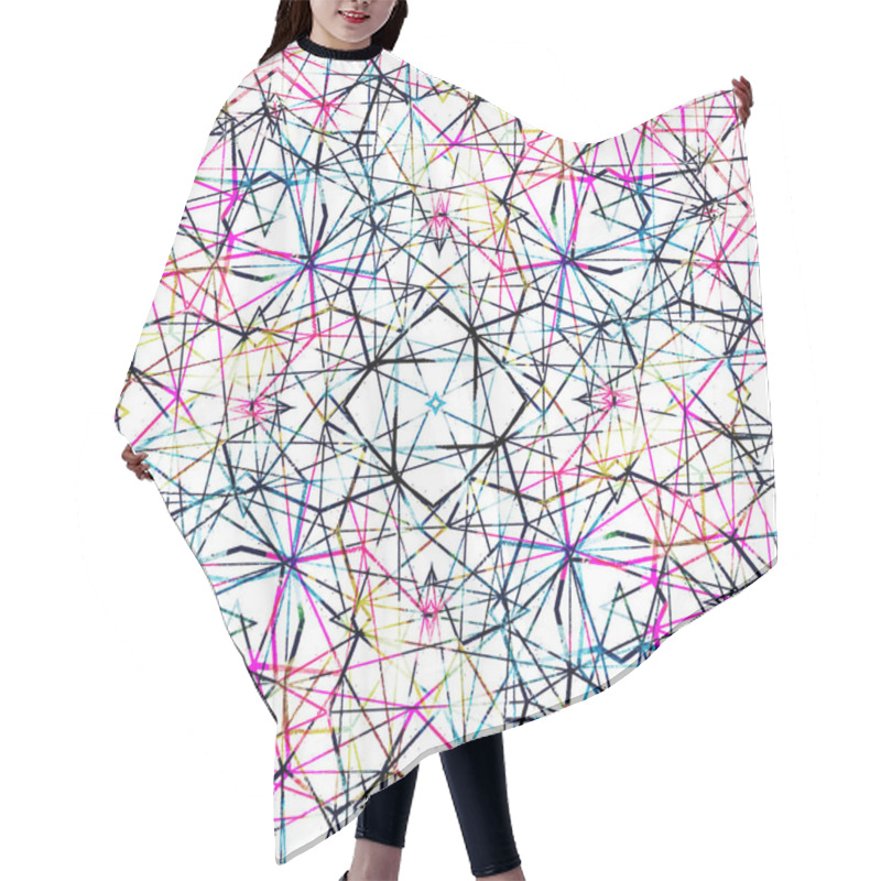 Personality  Geometry Texture Creative Repeat Modern Pattern Hair Cutting Cape