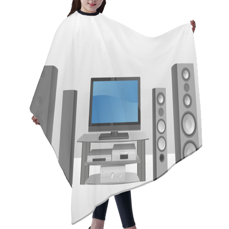 Personality  Home Theater Vector Hair Cutting Cape