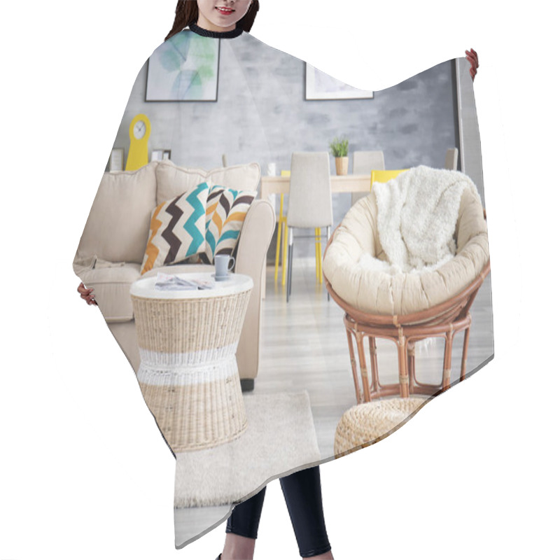 Personality  Interior Of Living Room Hair Cutting Cape