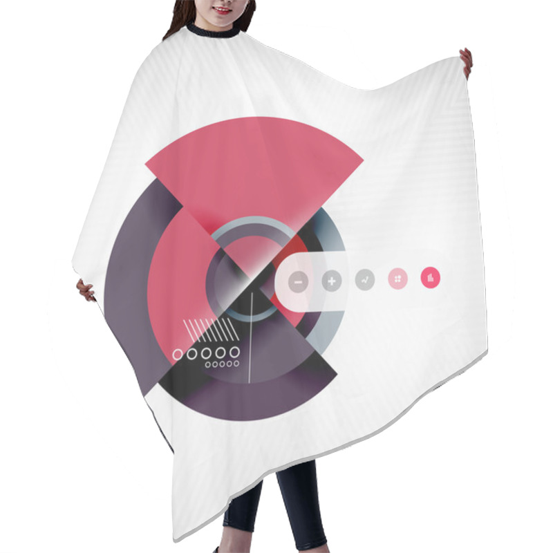 Personality  Circle Geometric Shapes Flat Interface Design Hair Cutting Cape