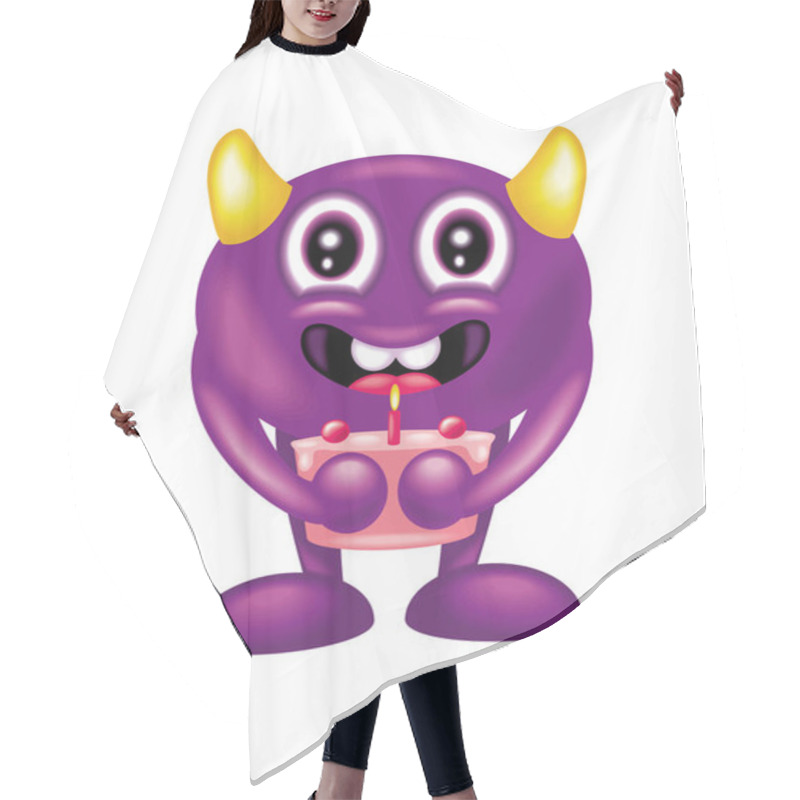 Personality  Cute Monster Birthday Party Isolated Hair Cutting Cape