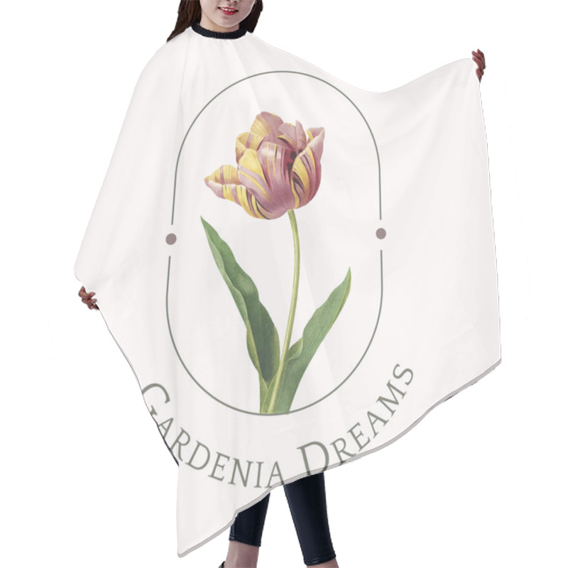 Personality  Gardenia Dreams Logo Design Vector Hair Cutting Cape