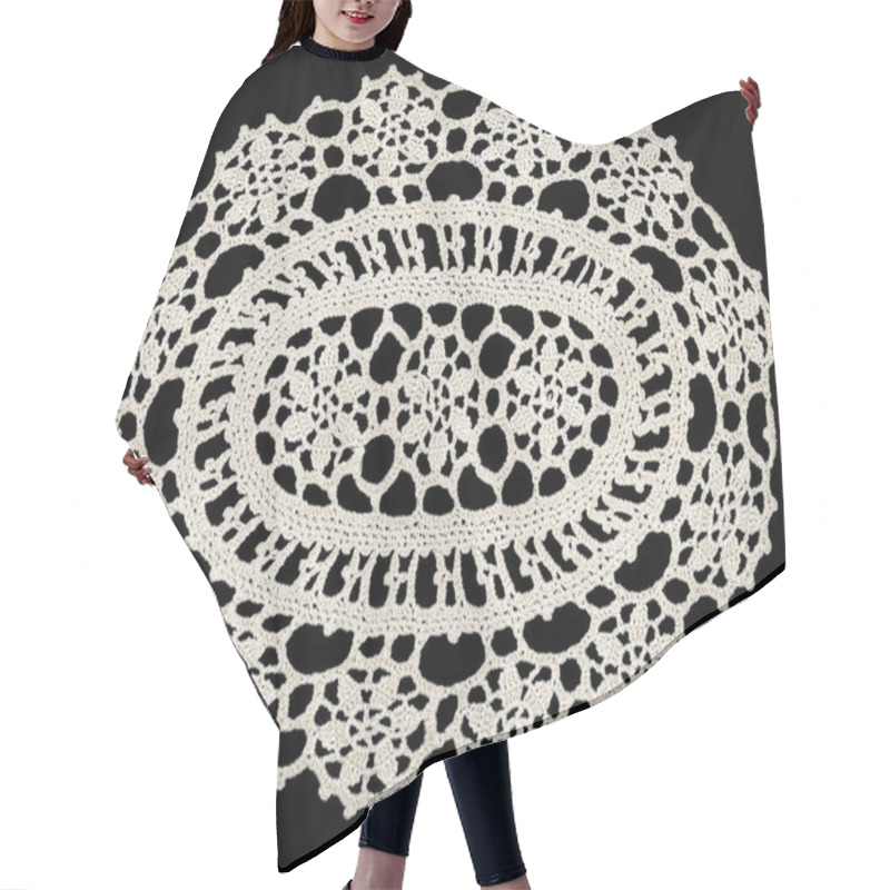 Personality  Doily Square Ornament Hair Cutting Cape