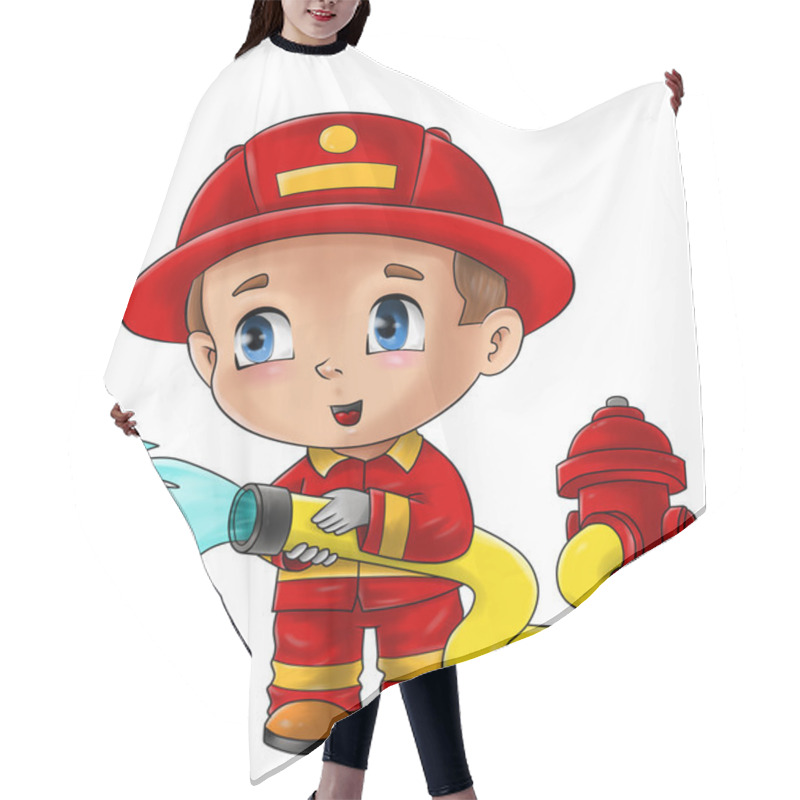 Personality  Firefighter Hair Cutting Cape