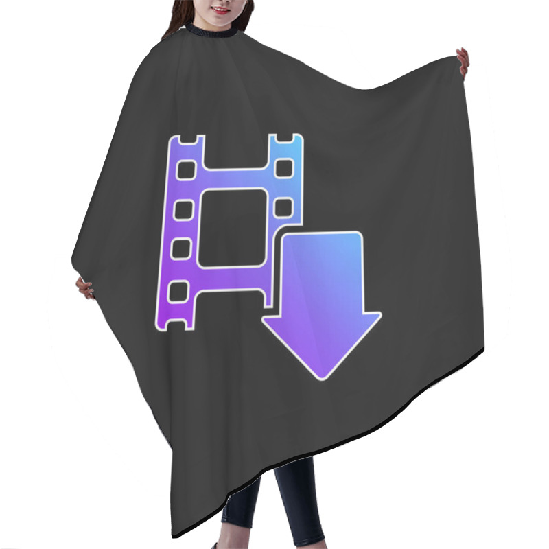 Personality  Arrow Blue Gradient Vector Icon Hair Cutting Cape