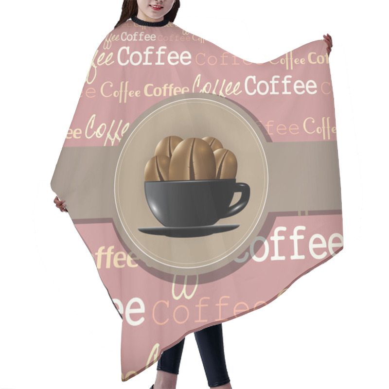 Personality  Coffee Themed Design Illustration Hair Cutting Cape