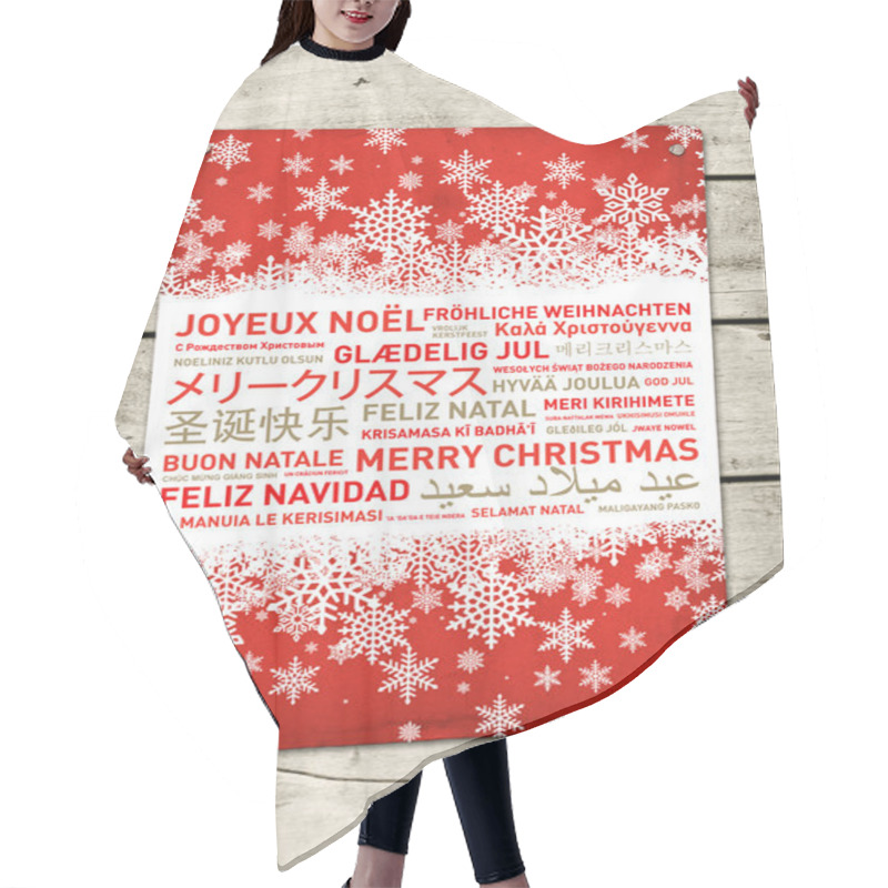 Personality  Merry Christmas Poster From The World Hair Cutting Cape