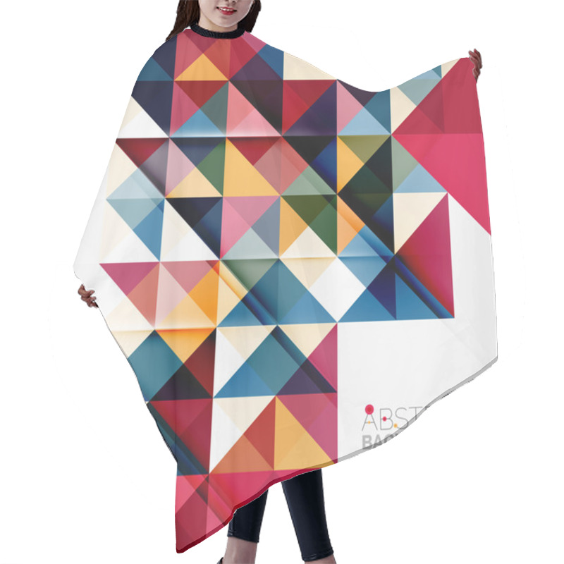 Personality  Abstract Geometric Background. Modern Overlapping Triangles Hair Cutting Cape