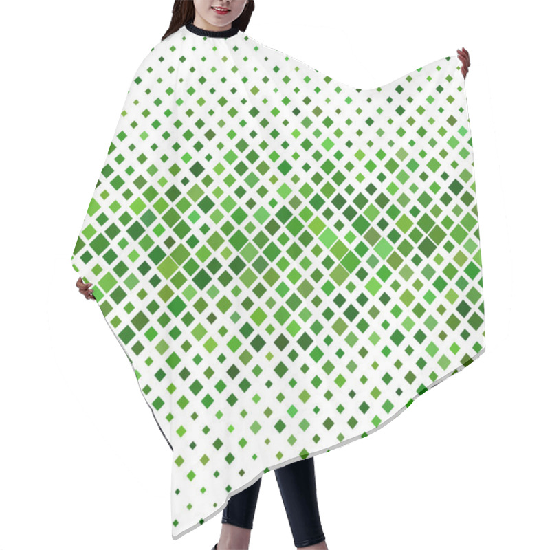 Personality  Green Abstract Square Pattern Background Hair Cutting Cape