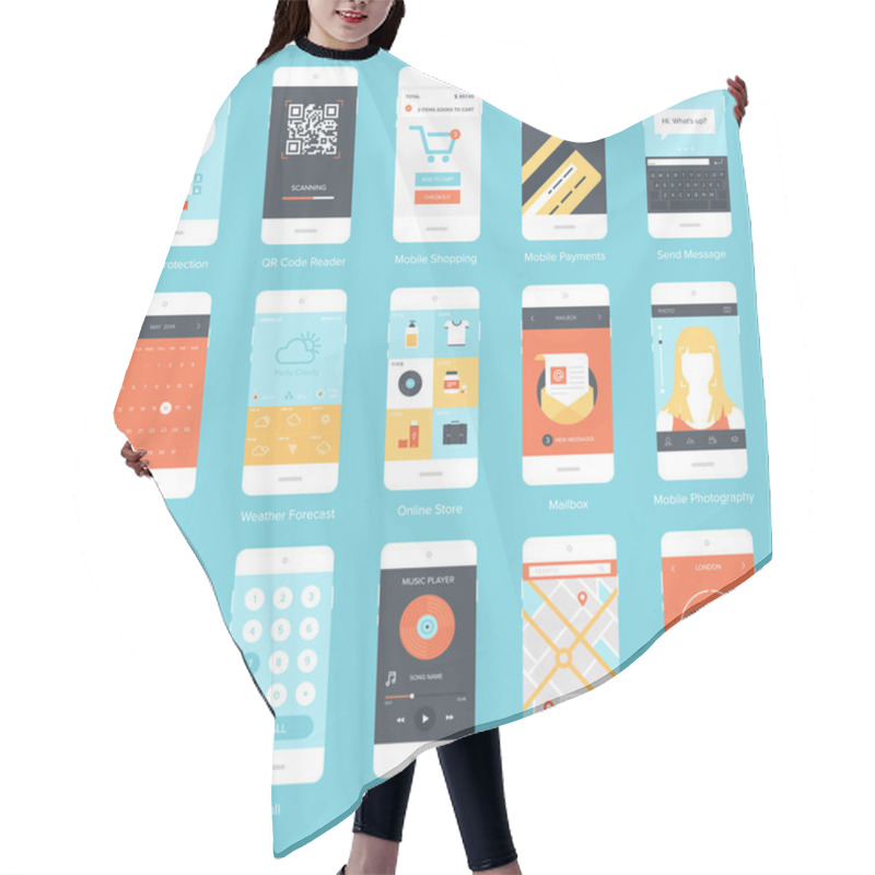 Personality  Mobile UI. Hair Cutting Cape