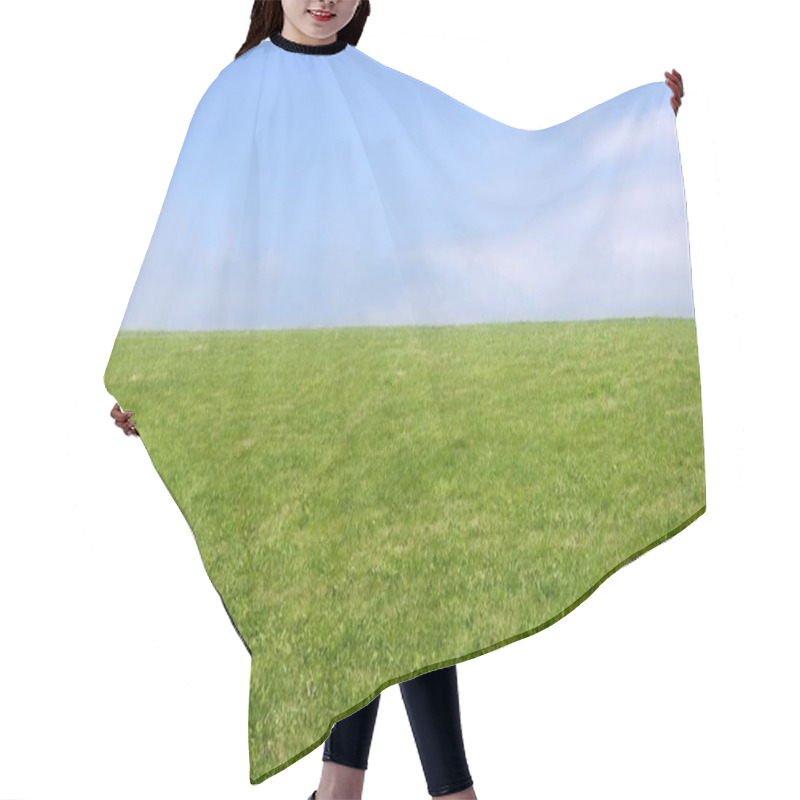 Personality  Green Meadow Horizon And Blue Sky Hair Cutting Cape