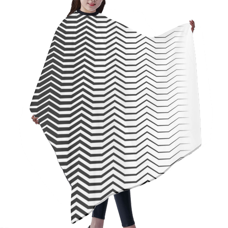 Personality  Abstract Zig Zag Lines Pattern Hair Cutting Cape