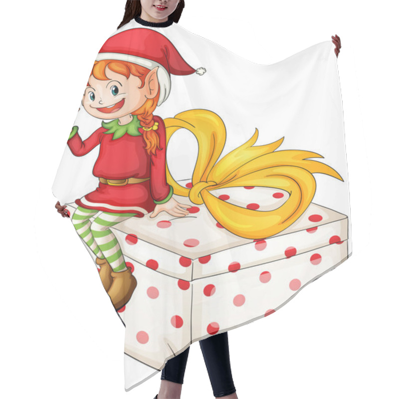 Personality  Christmas Elf Hair Cutting Cape