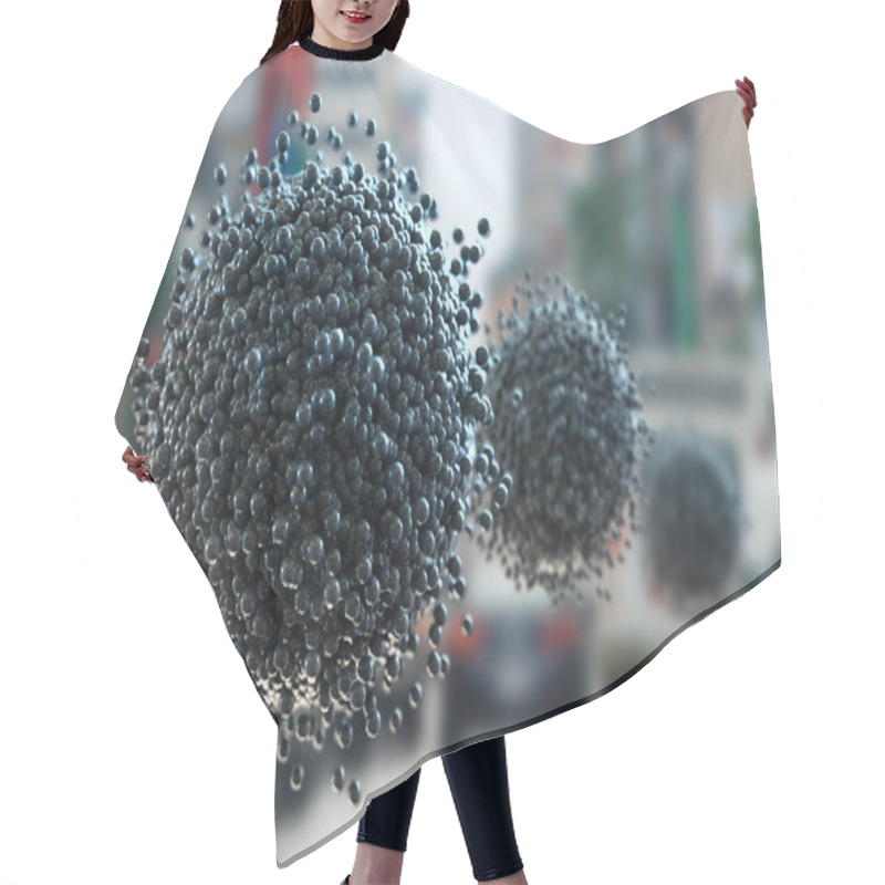 Personality  Shperes Of Smog, Made With Cells, Fuel, 3d Render Illustration Hair Cutting Cape