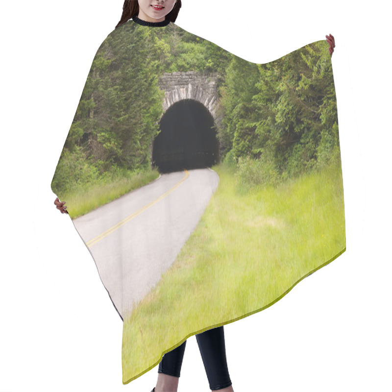 Personality  Country Road And Tunnel Along Blue Ridge Parkway Hair Cutting Cape