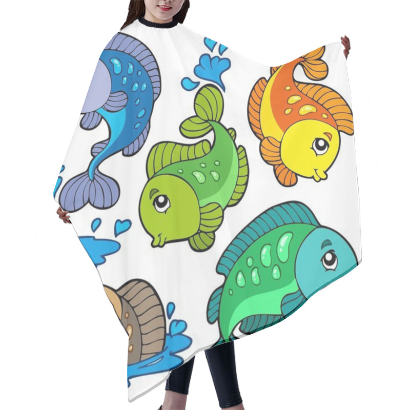 Personality  Freshwater Fishes Collection Hair Cutting Cape