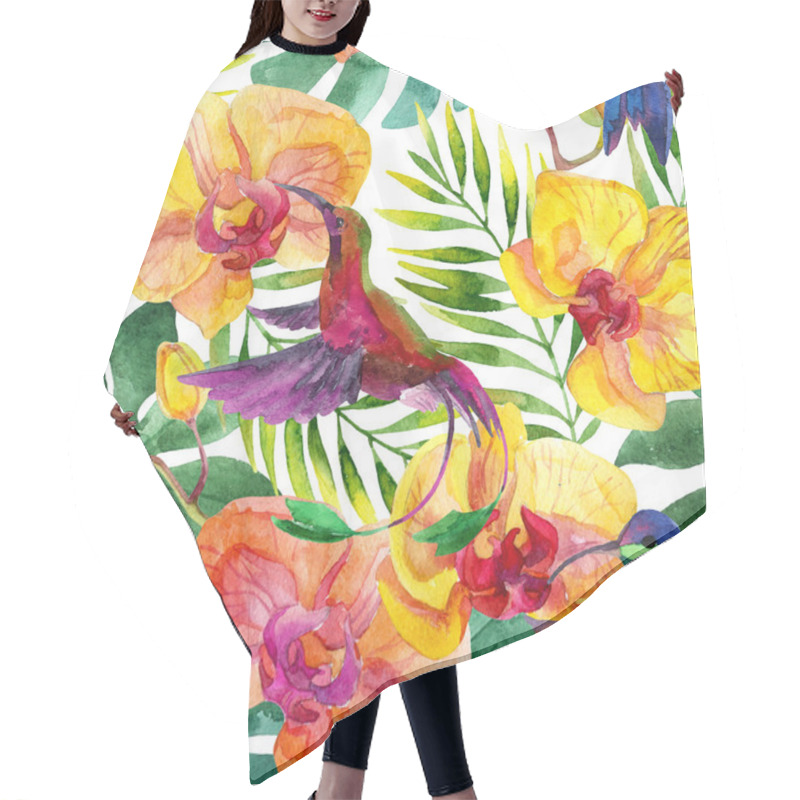 Personality  Tropical Seamless Pattern  Hair Cutting Cape