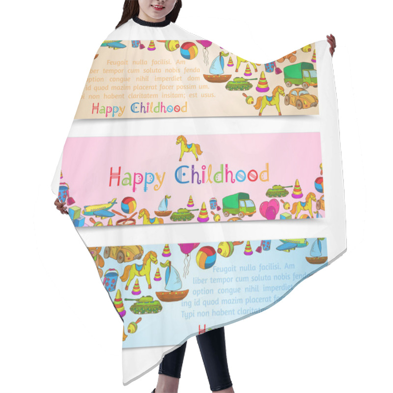 Personality  Toys Banners Horizontal Set Hair Cutting Cape