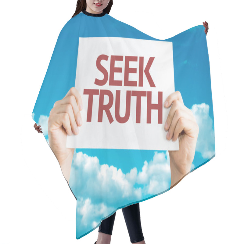 Personality  Seek Truth Card Hair Cutting Cape