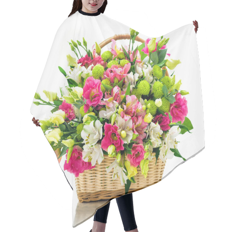 Personality  Beautiful Bouquet Of Bright Flowers Hair Cutting Cape