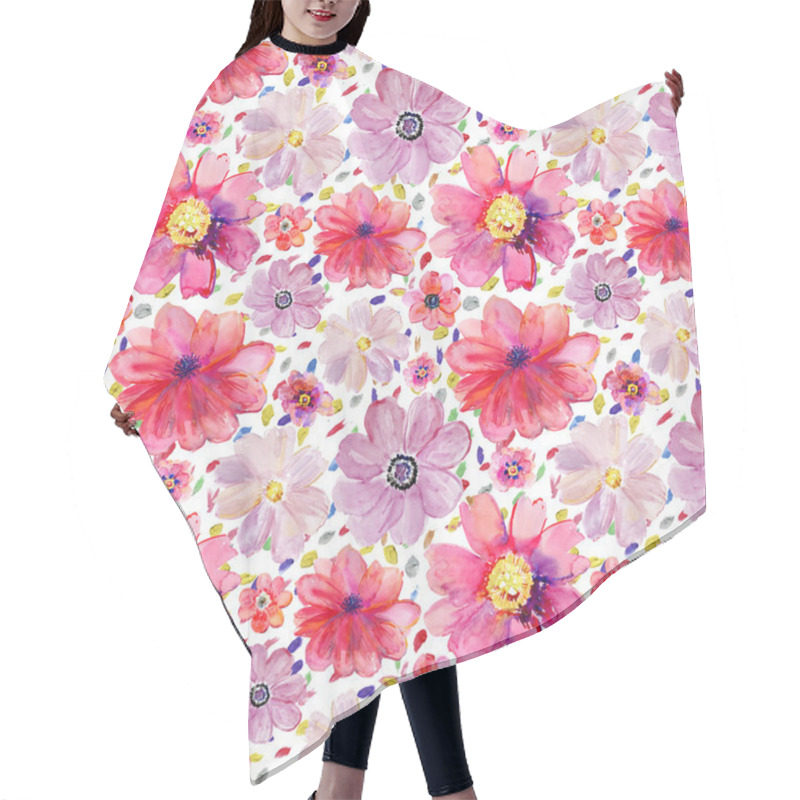 Personality  Blooming Pink Flowers Hair Cutting Cape