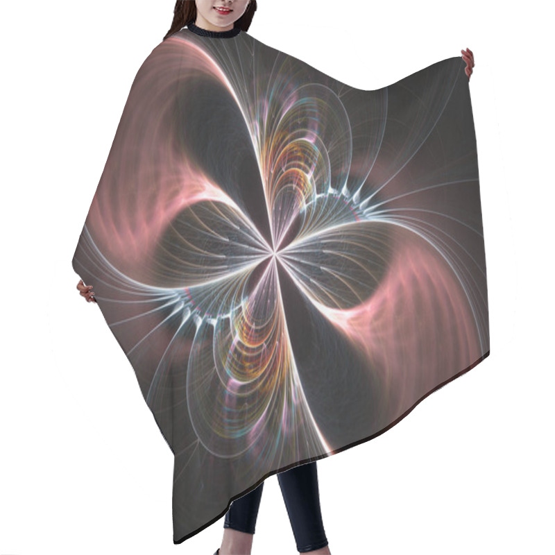 Personality  Design Composed Of Decorative Shapes And Fractal Elements Hair Cutting Cape