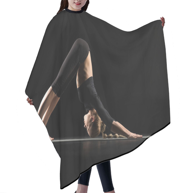 Personality  Woman Standing In Yoga Position Hair Cutting Cape