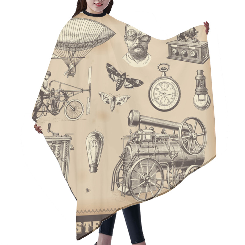 Personality  Steampunk Design Elements Hair Cutting Cape