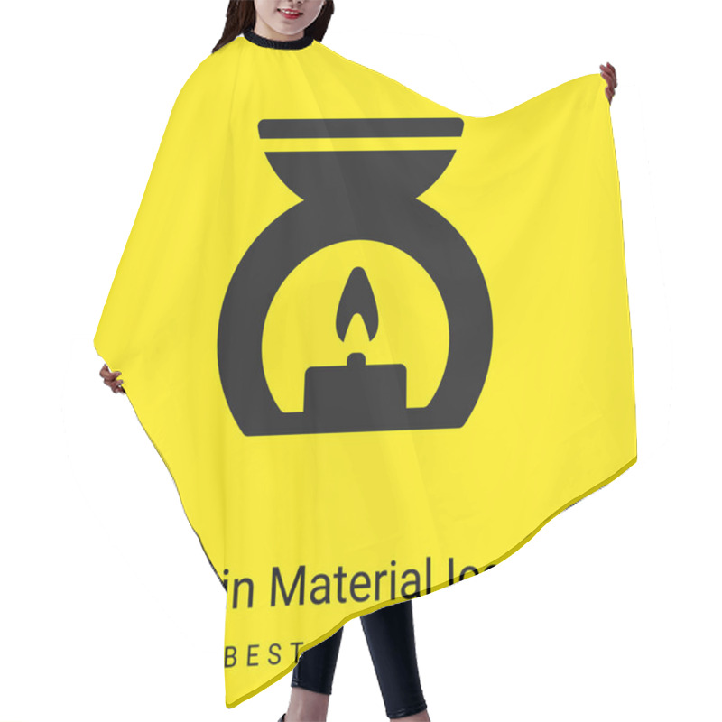 Personality  Aromatherapy Spa Treatment Minimal Bright Yellow Material Icon Hair Cutting Cape