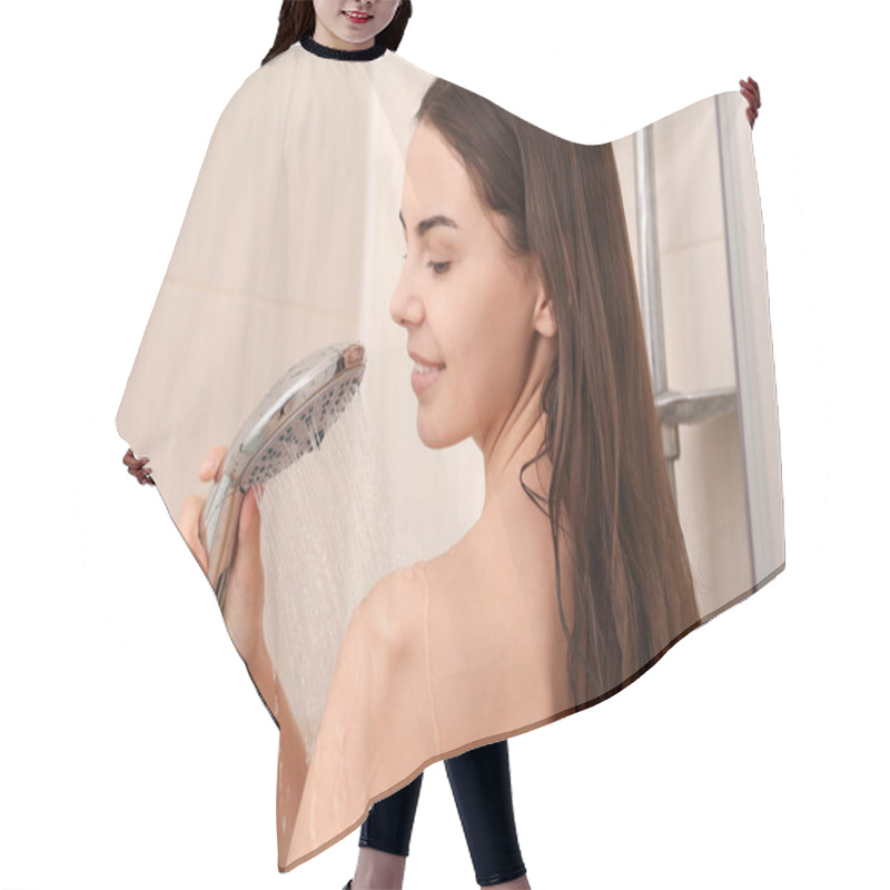 Personality  Beautiful Young Woman  Hair Cutting Cape