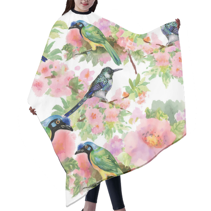 Personality  Flowers And Birds Hair Cutting Cape