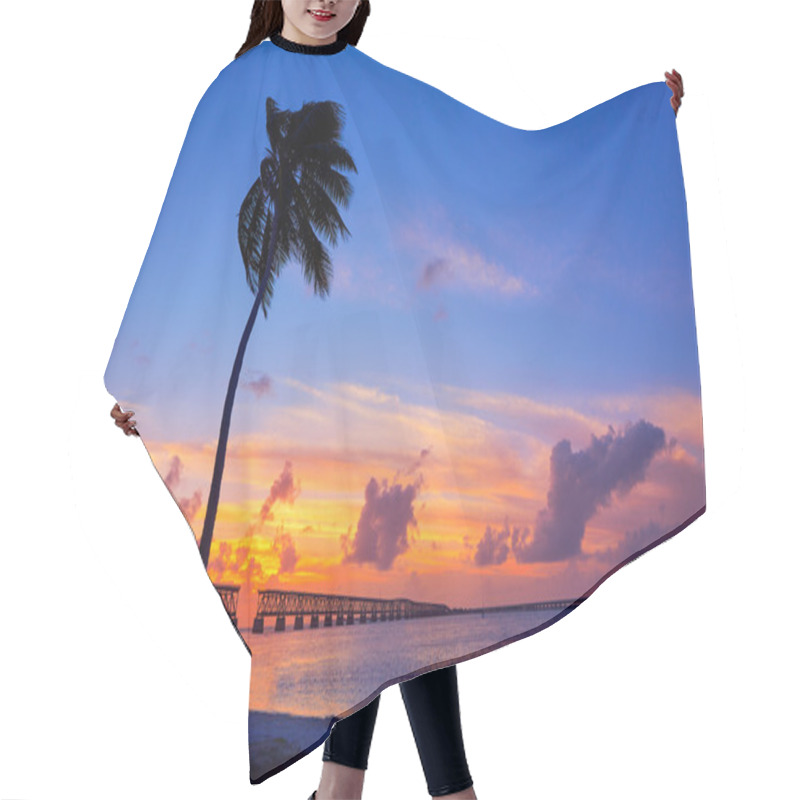 Personality  Florida Keys Old Bridge Sunset At Bahia Honda Hair Cutting Cape