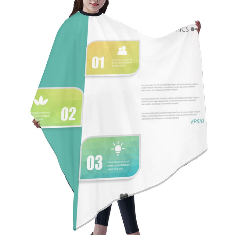 Personality  Business Info Graphics Template Hair Cutting Cape