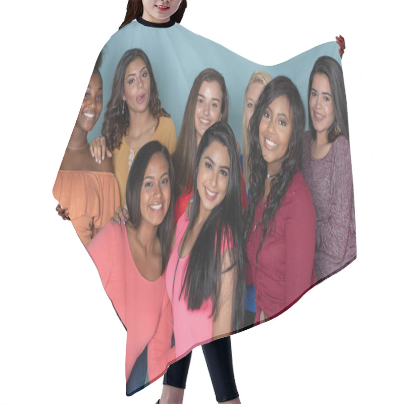 Personality  A Group Of Diverse Happy Teen Friends Hanging Out Together Hair Cutting Cape