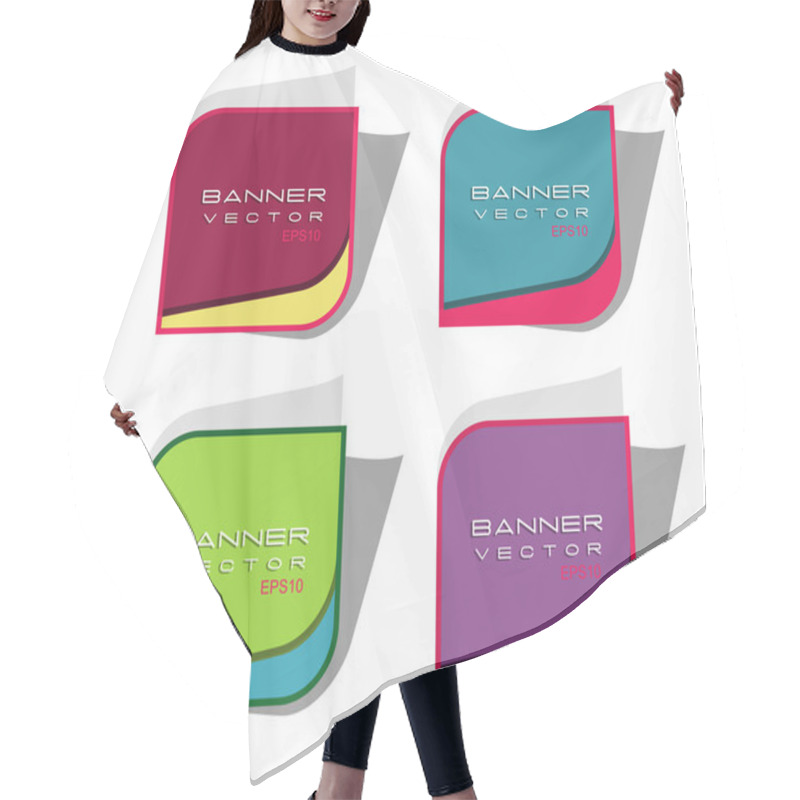 Personality  Abstract Banners Hair Cutting Cape