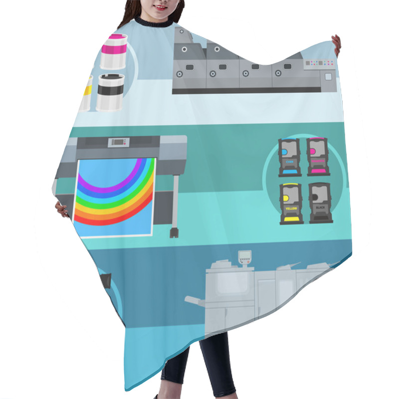 Personality  Vector Print Equipment Hair Cutting Cape