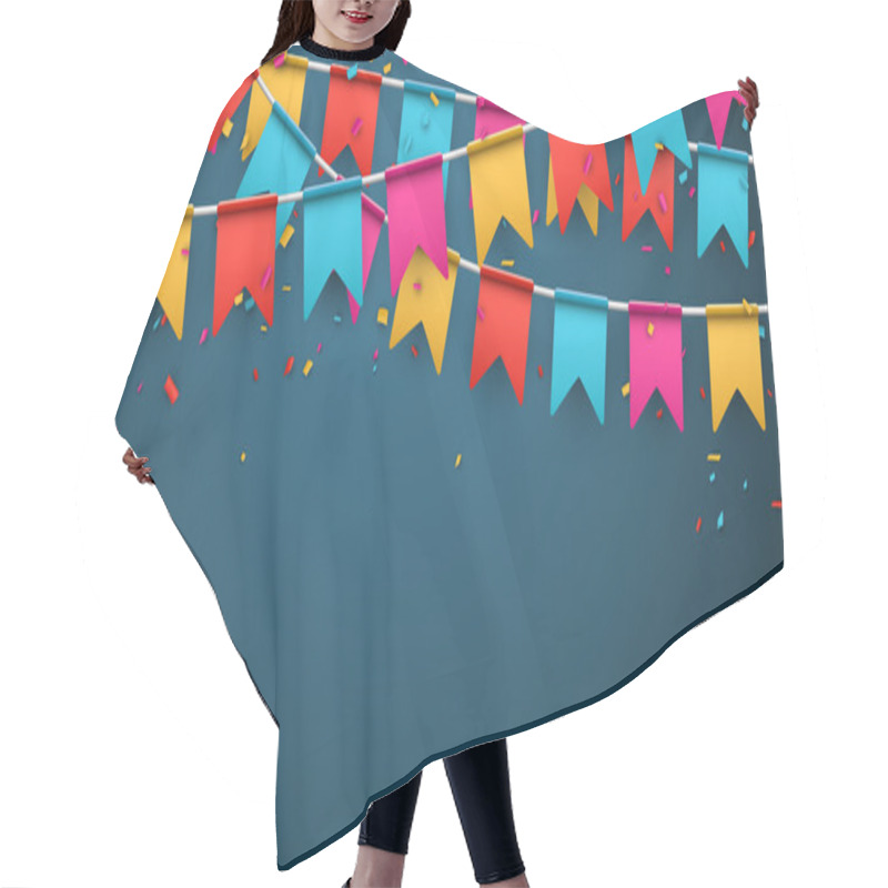 Personality  Party Celebration Background.  Hair Cutting Cape