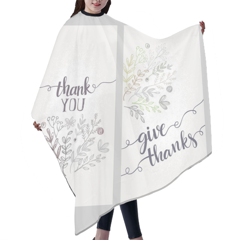 Personality  Thank You Cards Hair Cutting Cape