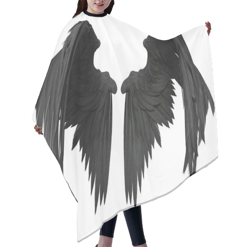 Personality  3D Rendered Fantasy Angel Wings On White Background - 3D Illustration Hair Cutting Cape