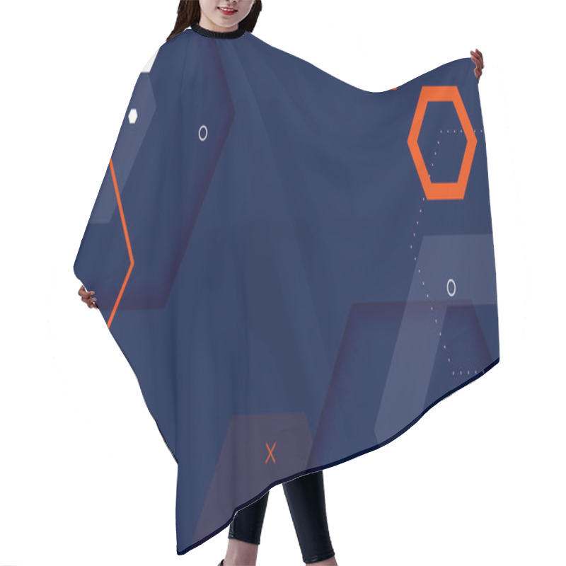 Personality  Abstact Hexagon Background In Memphis Style Hair Cutting Cape