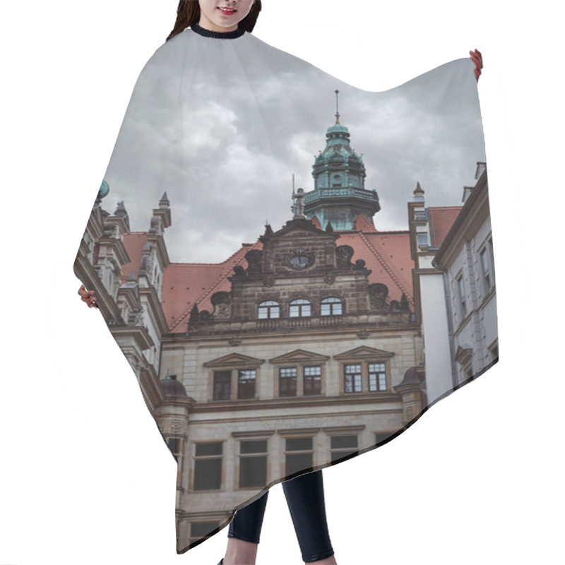 Personality  Facade Of Old Beautiful Historical Building In Dresden, Germany Hair Cutting Cape