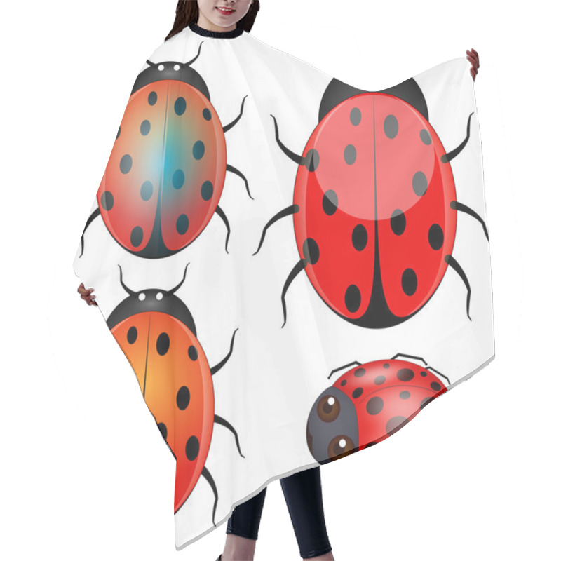 Personality  Ladybug Vectors Hair Cutting Cape