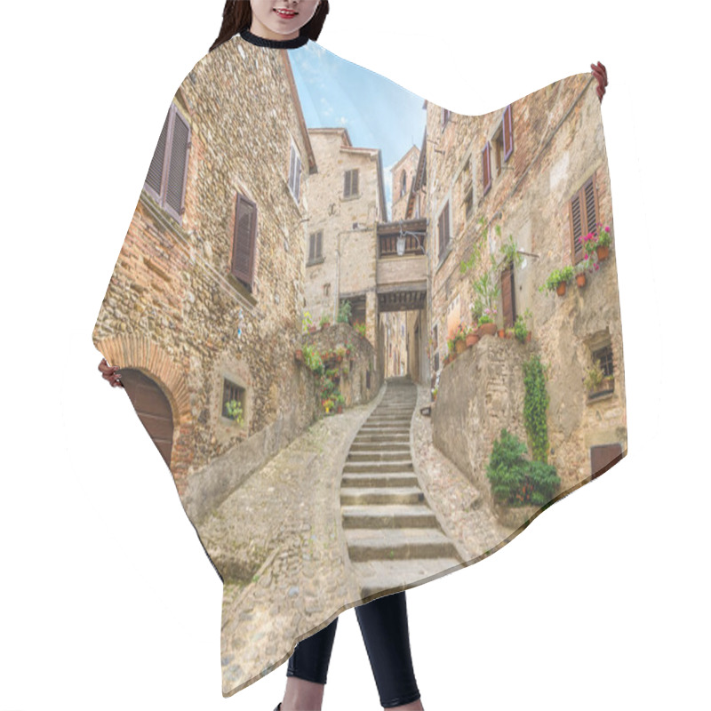 Personality  Scenic Sight In Anghiari, In The Province Of Arezzo, Tuscany, Italy. Hair Cutting Cape