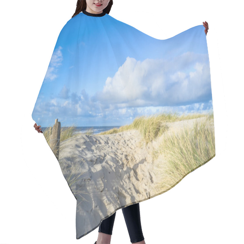 Personality  View On The Beach From The Sand Dunes Hair Cutting Cape