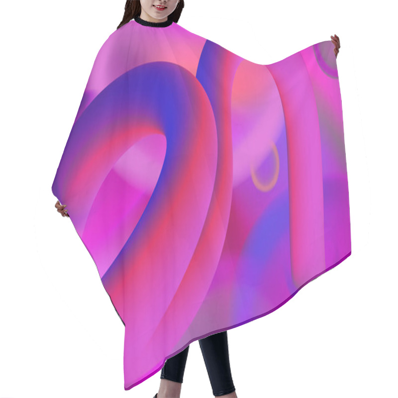 Personality  Purple Fluid Party Elements.  Hair Cutting Cape