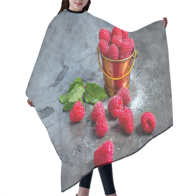 Personality  Raspberries Scattered On The Table Hair Cutting Cape